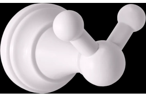 Крючок двойной Rav Slezak Morava белый глянцевый