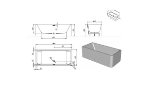 Ванна акриловая Kolpa San Elektra SP 185X85 белый - 3