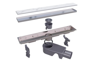 Душевой лоток RGW SDR-22 40 хром без ножек с решеткой