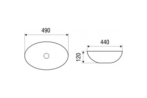 Раковина накладная Weltwasser WW ELBACH 1025 49 белый (10000003856) - 2