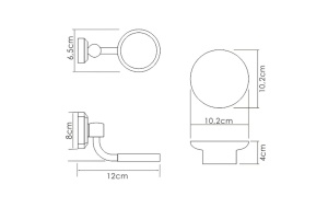 Мыльница с держателем Wasserkraft хром - белый - 3