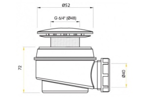 Сифон для душевого поддона Kolpa San A47 хром глянцевый - 2