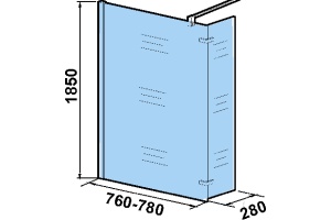 Душевая перегородка Weltwasser WW400 Walk-In 80G+30G - 3