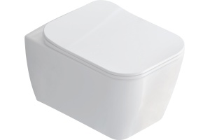 Комплект Унитаз подвесной STWORKI Монтре SETK3204-2616 безободковый, с микролифтом + Система инсталляции для унитазов EWRIKA ProLT 0026-2020 с кнопкой смыва 0043 золото матовое - 3