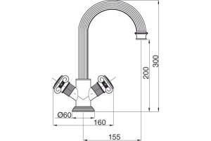 Смеситель для раковины Cezares OLIMP бронза (OLIMP-LS2-02-O) - 2