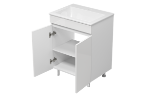 Тумба под раковину Misty Енисей 60 белая глянцевая - 3