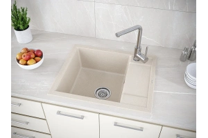 Мойка кухонная Paulmark Optimum 60 бежевый матовый - 3