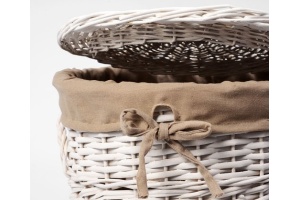 Корзина для белья Wasserkraft Aller WB-106-L белая, большая - 3