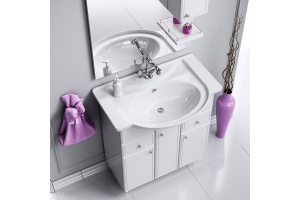 Мебель для ванной Aqwella Барселона Люкс 85 с бельевой корзиной - 3