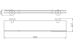 Полка стеклянная Rav Slezak Colorado 60 бронза - 2