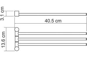 Полотенцедержатель Wasserkraft K-1033 - 3