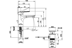 Смеситель Villeroy & Boch O.novo Start для раковины TVW10510111061 - 2
