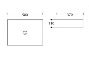 Раковина керамическая накладная AM-78570B-50, цвет белый, 500х370х110 - 2
