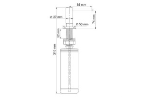 Дозатор для жидкого мыла Wasserkraft  (1299)