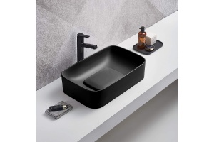 Раковина накладная WeltWasser WW ELBACH 78575-50 MT-BL 51 черный матовый (10000008701) - 2