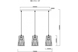 Подвесной светильник MyFar Scrum MR1701-3P - 2