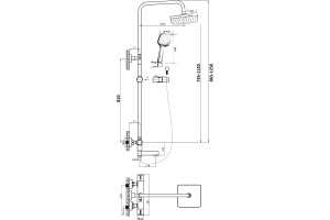 Душевая стойка Orange Thermo T02S4-911cr - 2