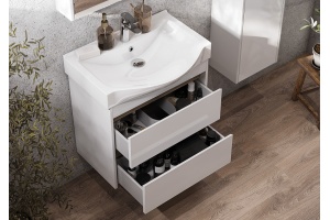 Комплект мебели Aquaton Нортон 65 белый глянец - 2