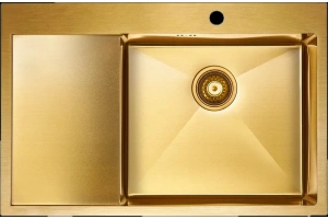 Мойка кухонная Paulmark Atlan 78 R брашированное золото