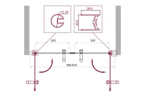 Душевая дверь BelBagno Uno 60х190 хром (UNO-B-2-60-P-Cr) - 2