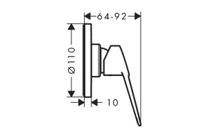 71361000 HG Novus Loop смеситель для душа (внешняя часть) - 2