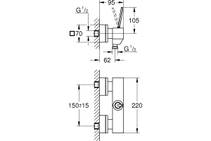 Смеситель Grohe Eurocube Joy 23665000 для душа - 3