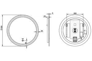 Зеркало Esbano 50 с подсветкой (ESMI2481) - 3