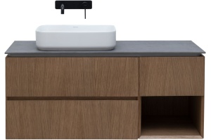 Тумба под раковину Allen Brau Infinity 120 L темное дерево - 2