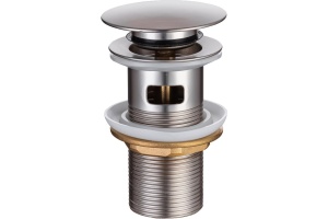 Донный клапан для раковины Allen Brau Priority Round 5.31023-BN с переливом, брашированный никель