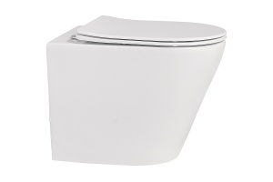 Приставной унитаз Abber Bequem белый с сиденьем микролифт