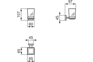 Стакан для зубных щеток Ideal Standard IOM Square белый (E2204AA) - 3