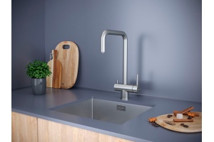 Смеситель для кухни Paulmark Wetter нержавеющая сталь  - 2