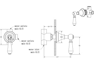 Переключатель потоков Boheme Medici бронза - 2