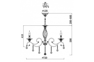 Подвесная люстра Maytoni Grace RC247-PL-08-R - 2
