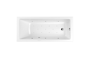 Акриловая ванна Whitecross Wave 160х70 белая хром с гидромассажем
