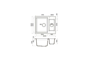 Мойка кухонная Omoikiri Sakaime Tetogranit/бежевый (4993910) - 2
