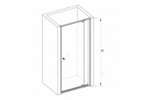 Душевая дверь RGW Passage 70х185 черная стекло прозрачное - 2