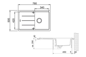 Мойка кухонная Franke Basis BFG 611 оникс - 3