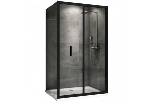 Душевой уголок Abber Sonnenstrand 120x85 профиль черный стекло прозрачное