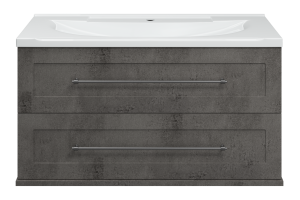 Тумба с раковиной Misty Марта 100 серая матовая
