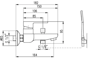 Смеситель для ванны с душем Rav Slezak Vltava хром - 2