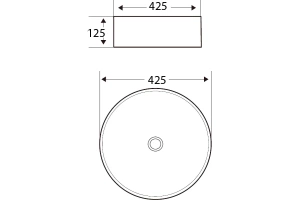 Раковина накладная Esbano Agate 42.5 белый (ESRNAGAT) - 3