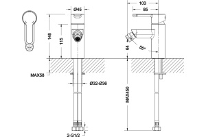 Смеситель Bravat Stream F33783C для биде - 3