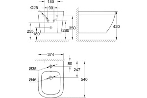 Биде подвесное Grohe Euro Ceramic 39208000 - 2
