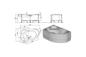 Ванна акриловая Kolpa San Lulu 170х100 R белый - 3