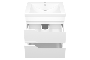 Тумба с раковиной Misty Софт 60 белая глянцевая - 2