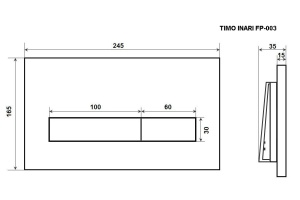 Кнопка смыва TIMO INARI белый (FP-003W) - 2