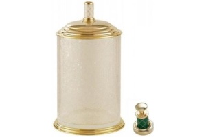 Ведро для мусора Boheme Murano золото с зеленым