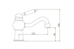 Смеситель для раковины KAISER Stone (61211) - 2