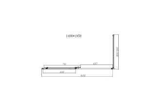 Душевой уголок Vincea Slim-N 140х90 черный стекло прозрачное - 3